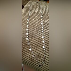 Lia Sophia Silver Disc Necklace